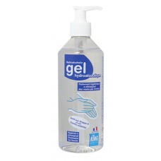 GEL HYDROALCOOLIQUE 500ML A POMPE EN 14476 +A2